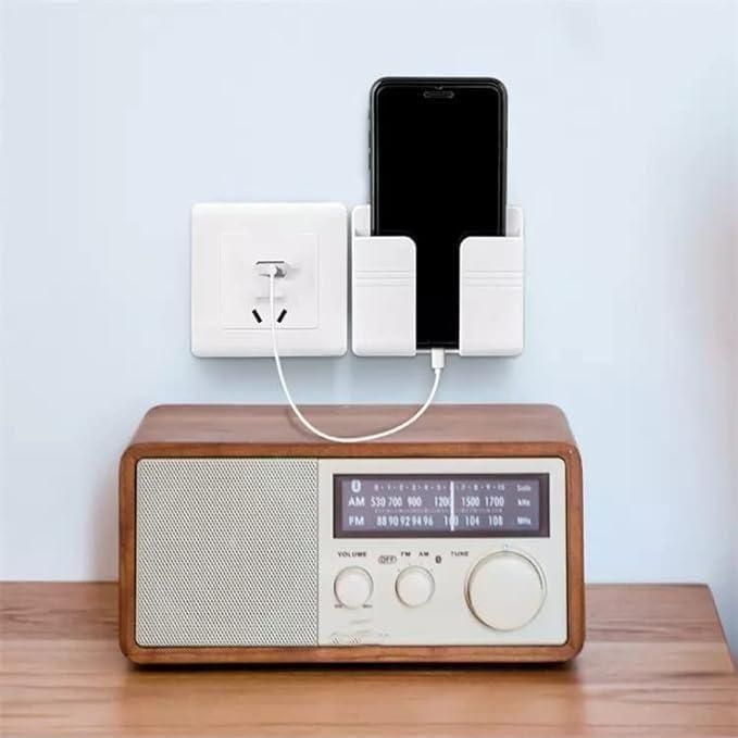 Wall Mounted Mobile Holder With Adhesive Strips (Pack of 4 & 8)